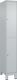 Garderobenschrank m.Füßen H1950xB300xT500mm lichtgrau 1x2 Abt.C+P