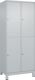 Garderobenschrank m.Füßen H1950xB800xT500mm lichtgrau 2x2 Abt.C+P