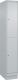 Garderobenschrank m.Sockel H1950xB300xT500mm lichtgrau 1x2 Abt.C+P