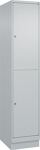 Garderobenschrank m.Sockel H1950xB400xT500mm lichtgrau 1x2 Abt.C+P