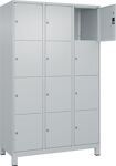Fächerschrank Classic PLUS H1950xB1200xT500mm m.Füßen Anz.Fächer 3x4 lichtgrau l