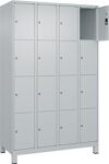 Fächerschrank Classic PLUS H1950xB1200xT500mm m.Füßen Anz.Fächer 4x4 lichtgrau l