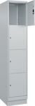 Fächerschrank Classic PLUS H1950xB400xT500mm m.Sockel Anz.Fächer 1x4 lichtgrau l
