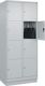 Fächerschrank Classic PLUS H1950xB800xT500mm m.Sockel Anz.Fächer 2x4 lichtgrau l