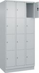 Fächerschrank Classic PLUS H1950xB900xT500mm m.Sockel Anz.Fächer 3x4 lichtgrau l