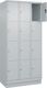 Fächerschrank Classic PLUS H1950xB900xT500mm m.Sockel Anz.Fächer 3x4 lichtgrau l