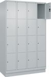 Fächerschrank Classic PLUS H1950xB1200xT500mm m.Sockel Anz.Fächer 4x4 lichtgrau