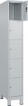 Fächerschrank H1950xB300xT500mm m.Füßen Anz.Fächer1x5 lichtgrau/lichtgrau