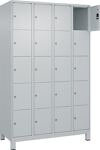 Fächerschrank H1950xB1200xT500mm m.Füßen Anz.Fächer4x5 lichtgrau/lichtgrau