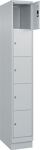 Fächerschrank H1950xB300xT500mm m.Sockel Anz.Fächer1x5 lichtgrau/lichtgrau