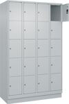 Fächerschrank H1950xB1200xT500mm m.Sockel Anz.Fächer4x5 lichtgrau/lichtgrau