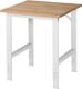 Arbeitstisch B750xT800xH760-1080mm Arbeitsplatte Buche Gestell lichtgrau