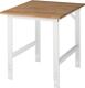 Arbeitstisch B750xT1000xH760-1080mm Arbeitsplatte Buche Gestell lichtgrau