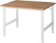 Arbeitstisch B1250xT1000xH760-1080mm Arbeitsplatte Buche Gestell lichtgrau