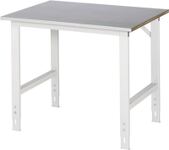 Arbeitstisch B1000xT800xH760-1080mm Arbeitsplatte Stahlbl.Gestell lichtgrau RAU
