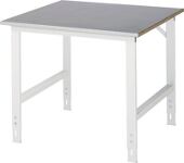 Arbeitstisch B1000xT1000xH760-1080mm Arbeitsplatte Stahlbl.Gestell lichtgrau RAU