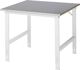 Arbeitstisch B1000xT1000xH760-1080mm Arbeitsplatte Stahlbl.Gestell lichtgrau RAU