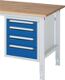 Unterbauschrank H545xB480xT600mm 1x90,2x120,1x150mm lichtgrau /enzianblau