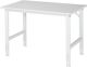 Arbeitstisch B1250xT800xH760-1080mm Platte EGB Melamin 28mm Gestell lichtgrau