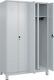 Garderobenschrank m.Füßen H1950xB1200xT500mm lichtgrau 4 Abt.C+P