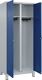 Garderobenschrank m.Füßen H1950xB800xT500mm lichtgrau/ enzianblau 2 Abt.C+P