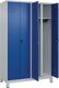 Garderobenschrank m.Füßen H1950xB1200xT500mm lichtgrau/ enzianblau 4 Abt.C+P