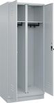 Garderobenschrank m.Sockel H1950xB800xT500mm lichtgrau 2 Abt.C+P