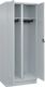 Garderobenschrank m.Sockel H1950xB800xT500mm lichtgrau 2 Abt.C+P
