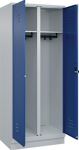 Garderobenschrank m.Sockel H1950xB800xT500mm grau/blau 2 Abt.C+P