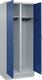 Garderobenschrank m.Sockel H1950xB800xT500mm grau/blau 2 Abt.C+P