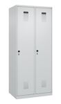 Garderobenschrank Evolo PLUS Bodengleiter 800mm lichtgrau/lichtgrau 2 Abt.C+P