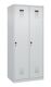 Garderobenschrank Evolo PLUS Bodengleiter 800mm lichtgrau/lichtgrau 2 Abt.C+P