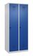 Garderobenschrank Evolo PLUS Bodengleiter 800mm lichtgrau/enzianblau 2 Abt.C+P