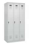 Garderobenschrank Evolo PLUS Bodengleiter 900mm lichtgrau/lichtgrau 3 Abt.C+P