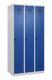 Garderobenschrank Evolo PLUS Bodengleiter 900mm lichtgrau/enzianblau 3 Abt.C+P