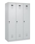 Garderobenschrank Evolo PLUS Bodengleiter 1200mm lichtgrau/lichtgrau 3 Abt.C+P