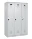 Garderobenschrank Evolo PLUS Bodengleiter 1200mm lichtgrau/lichtgrau 3 Abt.C+P