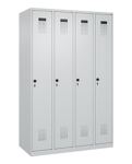 Garderobenschrank Evolo PLUS Bodengleiter 1200mm lichtgrau/lichtgrau 4 Abt.C+P