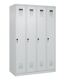 Garderobenschrank Evolo PLUS Bodengleiter 1200mm lichtgrau/lichtgrau 4 Abt.C+P