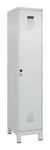 Garderobenschrank Evolo PLUS Füße 400mm lichtgrau/lichtgrau 1 Abt.C+P