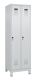 Garderobenschrank Evolo PLUS Füße 600mm lichtgrau/lichtgrau 2 Abt.C+P