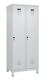 Garderobenschrank Evolo PLUS Füße 800mm lichtgrau/lichtgrau 2 Abt.C+P