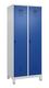 Garderobenschrank Evolo PLUS Füße 800mm lichtgrau/enzianblau 2 Abt.C+P