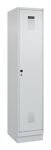 Garderobenschrank Evolo PLUS Sockel 400mm lichtgrau/lichtgrau 1 Abt.C+P