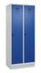 Garderobenschrank Evolo PLUS Sockel 800mm lichtgrau/enzianblau 2 Abt.C+P