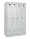 Garderobenschrank Evolo PLUS Sockel 1200mm lichtgrau/lichtgrau 4 Abt.C+P
