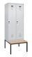 Garderobenschrank Evolo PLUS Gestell 800mm lichtgrau/lichtgrau 2 Abt.C+P