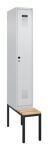 Garderobenschrank Evolo PLUS Gestell 800mm Farbwahl/Farbwahl 2 Abt.C+P