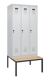 Garderobenschrank Evolo PLUS Gestell 900mm lichtgrau/lichtgrau 3 Abt.C+P