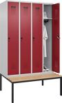 Garderobenschrank Evolo PLUS Gestell 1200mm Farbwahl/Farbwahl 4 Abt.C+P